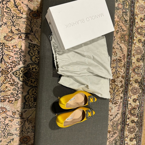 Manolo Blahnik Hangisi Satin Heels - Picture 9 of 9